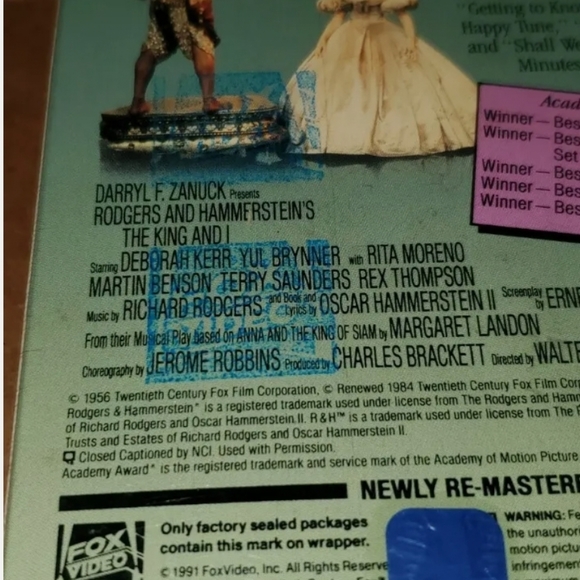 The King and I (VHS, 1991) Sealed in great condition - Picture 4 of 6